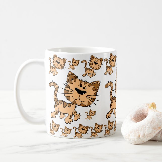Caneca De Café Gato (Com Donut)