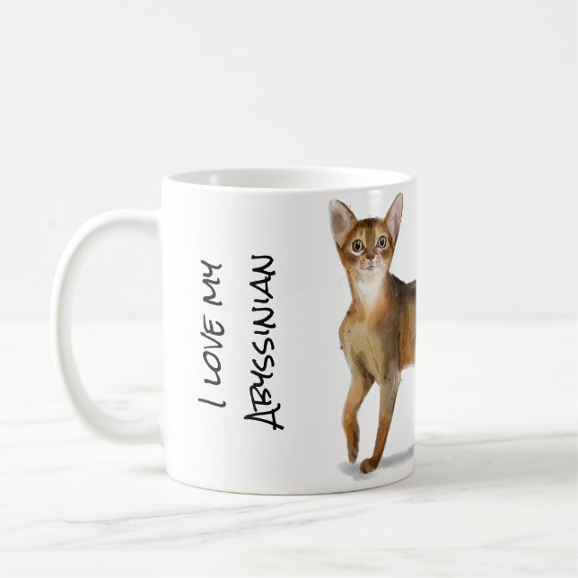 Caneca De Café Gato Abissino (Esquerda)