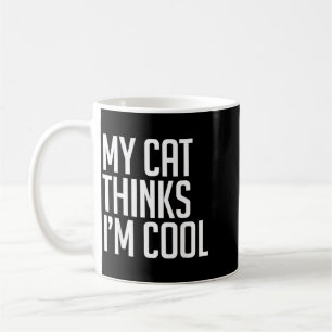 Caneca De Café Gato Acha Citação de Humor Sarcástico de Aniversár
