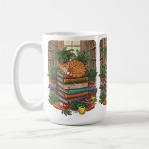 Caneca De Café Gato Aconchegante & Colheita Fresca, Dia Mundial d