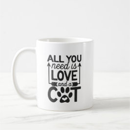 Caneca De Café Gato Adora Mug com Ditos
