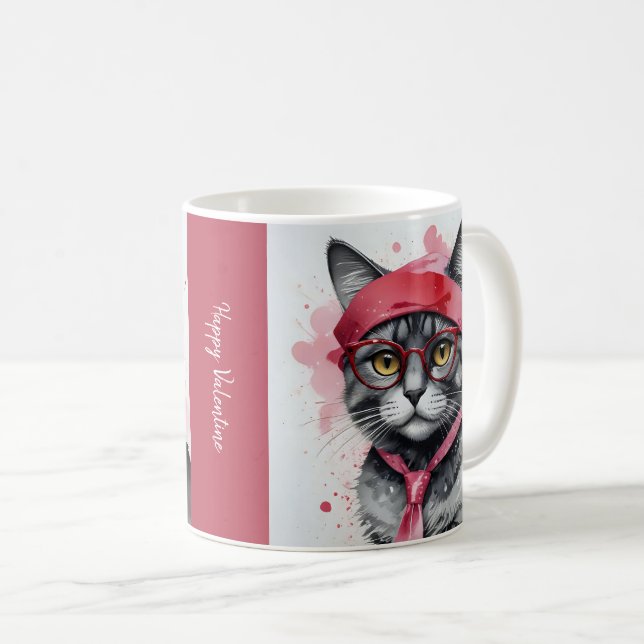 Caneca De Café Gato Adorável em Disfarce - Diversão Puro do Namor (Frente Esquerda)