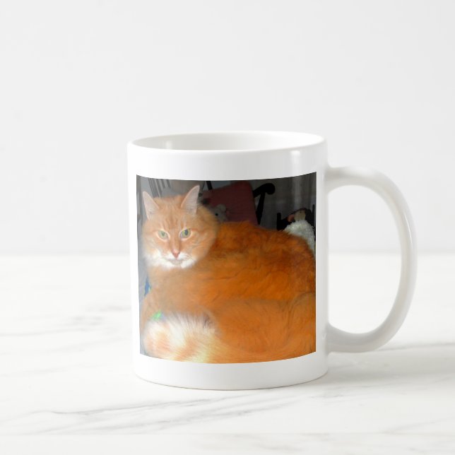 Caneca De Café Gato alaranjado grande (Direita)