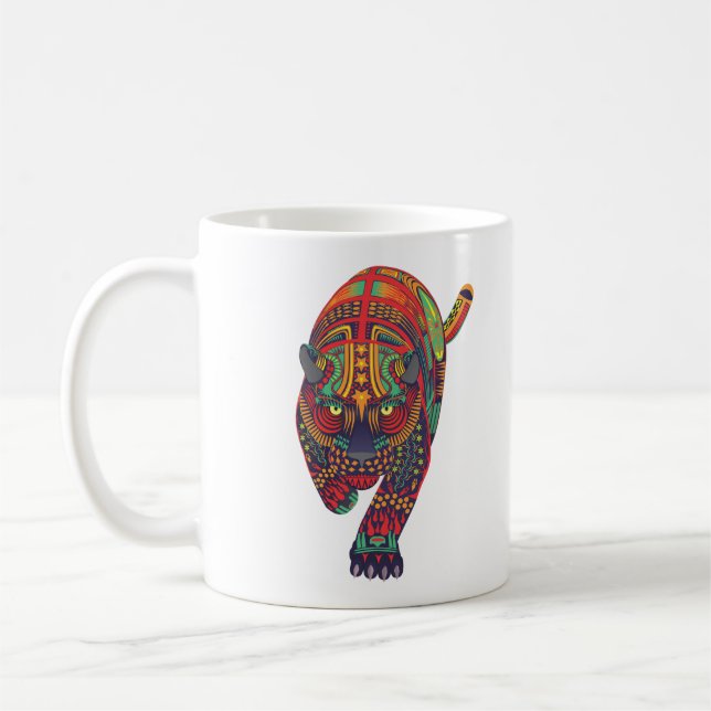 Caneca De Café Gato Alebrije Escuro (Esquerda)