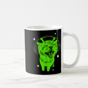 Caneca De Café Gato Alienígena Y2k Engraçado Meme Retro Gato Bobo