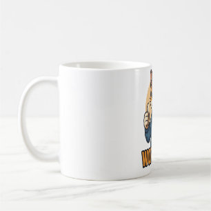 Caneca De Café Gato Anime - TRABALHE DURO Motivação estilo Japonê