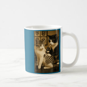 Caneca De Café Gato Antigo Fumando Tatuagem Gato Tatuado Artista
