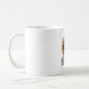 Caneca De Café Gato Assustador CTRL C Design de Vetor de Hallowee