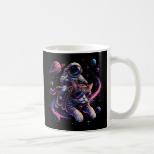 Caneca De Café Gato astronauta viajando pelo espaço
