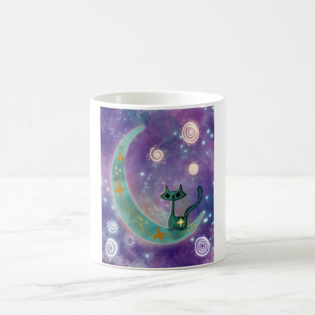Caneca De Café Gato atômico celestial (Centro)