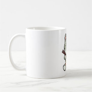 Caneca De Café Gato bonito comendo macarrão sóbrio ícone de desen