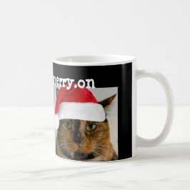 Caneca De Café Gato bonito do feriado! get.your.merry.on