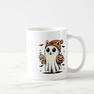 Caneca De Café Gato Bonito Fantasma Ghost Café Engraçado Ghost Ha