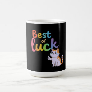 Caneca De Café Gato Bonito Melhor Sorte: Espalhe Divertimento e F