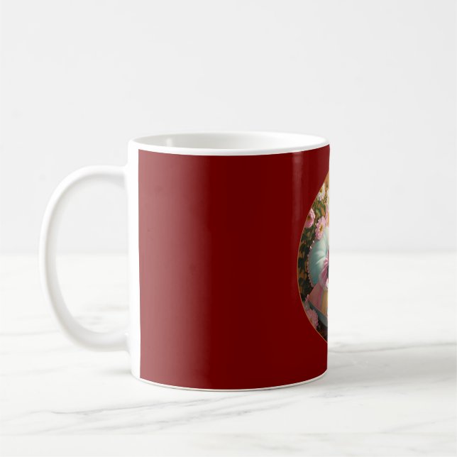 Caneca De Café Gato Bonito na Cama (Esquerda)