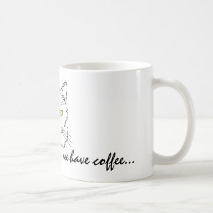 Caneca De Café Gato Branco Engraçado