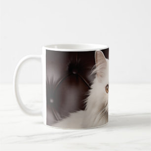 Caneca De Café Gato branco majestoso