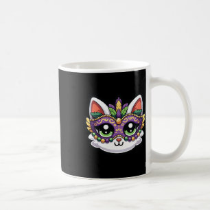 Caneca De Café Gato Bravo De Mardi Gras Festivo