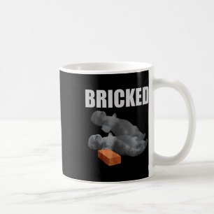Caneca De Café Gato Bricked Engraçado Nocauteado Cats Sayi Bobo