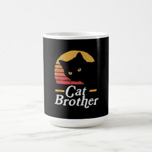 Caneca De Café Gato Brother Vintage Style Retro Gift Para Gato De