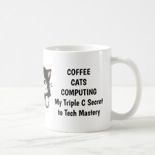 Caneca De Café Gato, Café e Computador