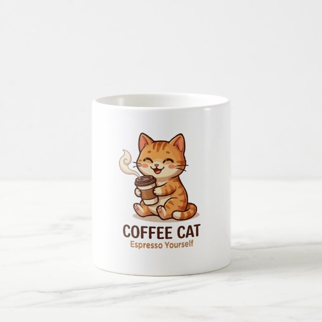 Caneca De Café Gato Café Espresso a Si Mesmo Gatinho Fofo (Centro)