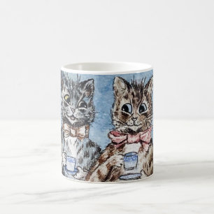 Caneca De Café Gato Casal Bebendo Chá, Louis Wain