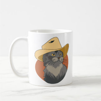 Caneca De Café Gato Caubói