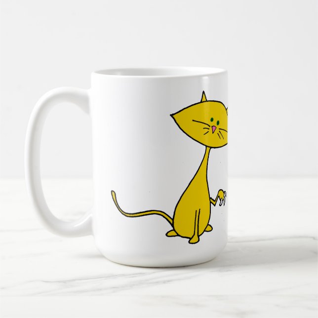 Caneca De Café Gato Cinto (Esquerda)