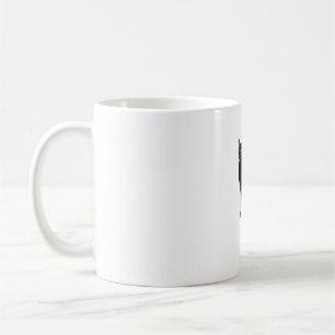 Caneca De Café Gato Clássico de Costas Arqueadas � Silhueta Vinta