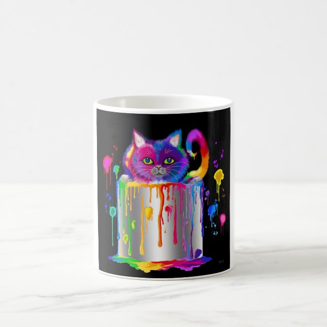 Caneca De Café Gato colorido (Centro)