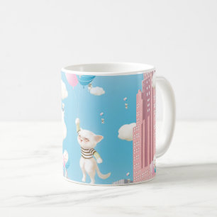 Caneca De Café Gato com balão