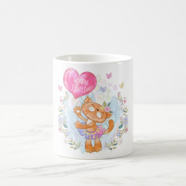 Caneca De Café Gato com balão (Centro)