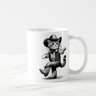 Caneca De Café Gato Com Chapéu De Cowboy E Cowgirl Cowboy Ocident