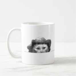 Caneca De Café Gato com Chapéu (Neve)