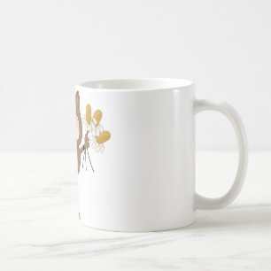 Caneca De Café Gato com margaridas