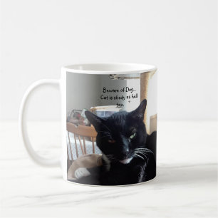 Caneca De Café Gato com Sorriso Sombrio