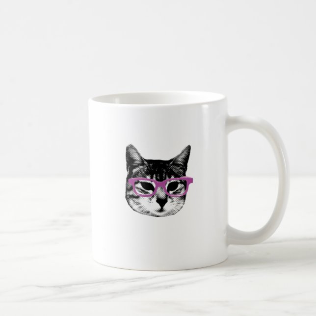 Caneca De Café Gato com vidros (Direita)