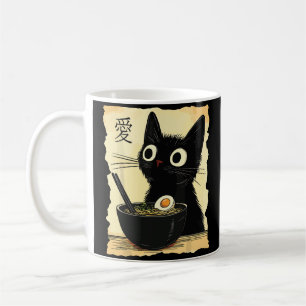 Caneca De Café Gato comendo ramen
