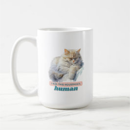Caneca De Café Gato Cômico "Eu Lanço Esta Casa, Humano"