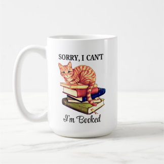 Caneca De Café Gato Cozy de Leitura - Estou Reservado