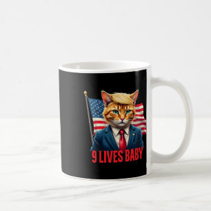 Caneca De Café Gato da Bandeira Americana na Suíte Donald Trump N