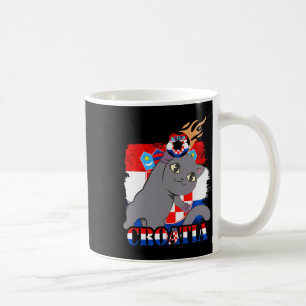 Caneca De Café Gato da Bandeira Croata Futebol Croata Raízes Croa
