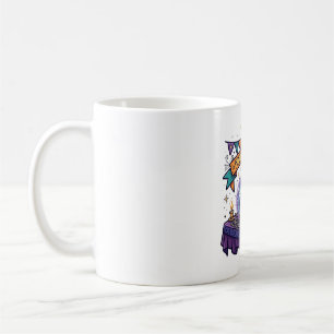 Caneca De Café Gato da Bola de Cristal da Cartomante Carnaval Ass