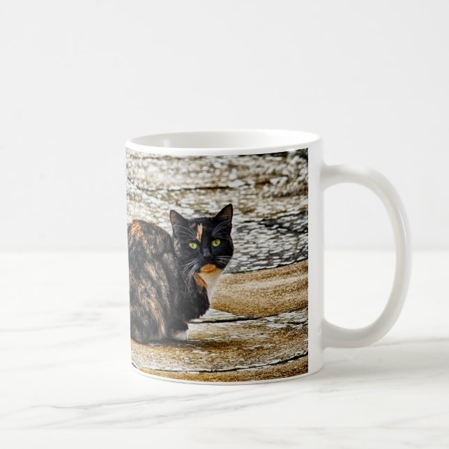 Caneca De Café Gato da concha de tartaruga (Direita)