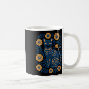 Caneca De Café Gato da Ucrânia Floral Vintage Bandeira Ucraniana