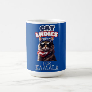 Caneca De Café Gato Damas Para Kamala EUA