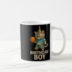 Caneca De Café Gato de aniversário engraçado brincando de esquele