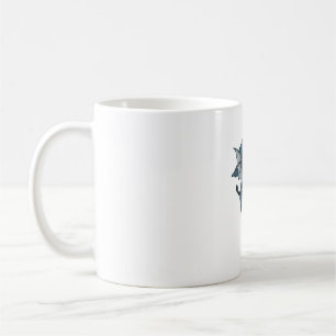 Caneca De Café Gato de Bat-Winged Assustador Halloween Cheia