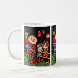 Caneca De Café Gato de beleza japonesa por Louis Wain